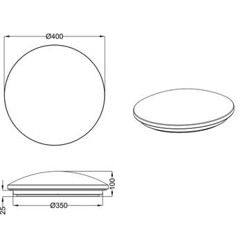 LED Plafondlamp - Badkamerlamp - Trion Puta - Opbouw Rond, Ophalen of Verzenden, Nieuw, Kunststof, Overige fittingen