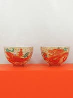 Beker (2) - Porselein - 2 espresso-kopjes-Drago e Fenice