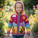 Kinder vest met rits, Peruvian kids sweater, jacke Peru kind, Verzenden, Jongen of Meisje, Trui of Vest, Nieuw