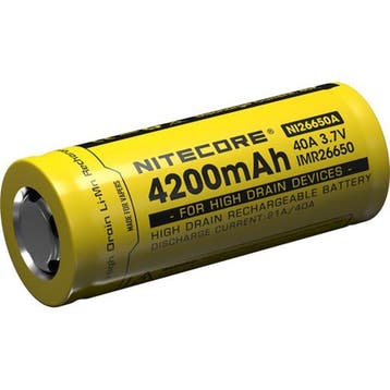 Nitecore NI26650A / IMR26650 Flat Top Li-ion, origineel, Verzenden, Nieuw