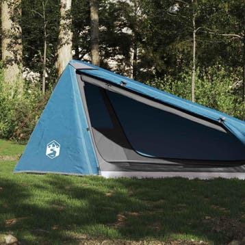vidaXL Tunneltent 1-persoons waterdicht blauw, Verzenden, Nieuw, Tot en met 2
