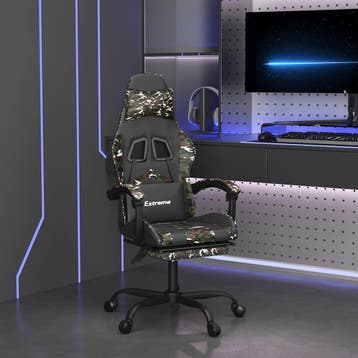 vidaXL Gamestoel draaibaar met voetensteun kunstleer, Verzenden, Nieuw, Groen
