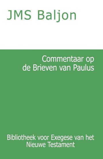 Commentaar Op De Brieven Van Paulus | J.M.S. Baljon | Nieuw, Ophalen of Verzenden, Nieuw, J.M.S. Baljon