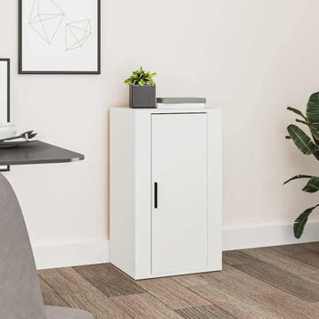 vidaXL Dressoir 40x33x70 cm bewerkt hout wit, Minder dan 50 cm, Verzenden, Nieuw, 25 tot 50 cm