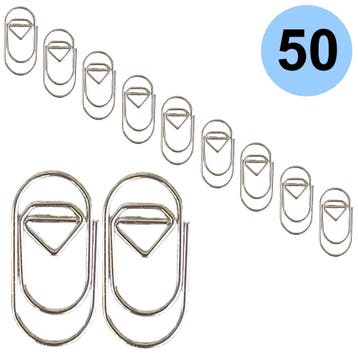 Fako Bijoux - 50x Mini Paperclip Diamant Zilver -, Verzenden, Nieuw