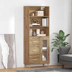 vidaXL buffetkast Artisan Eiken 69,5 x 34 x 180 cm Bewerkt, Minder dan 50 cm, Verzenden, Nieuw, Minder dan 100 cm