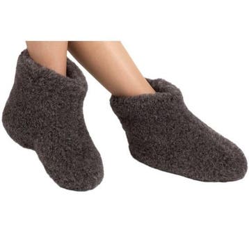 Bruine wollen sloffen/pantoffels voor dames/heren  - Wolle.., Ophalen of Verzenden, Nieuw