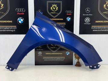 Spatbord/voorscherm rechts Ford Focus Eco Boost bj2014 blauw, Gebruikt, Voor, Ford, Spatbord