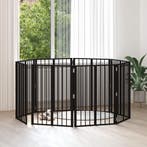 vidaXL Hondenhek 8 pcs Zwart 60 x 80 cm Gegalvaniseerd staal, Verzenden, Nieuw