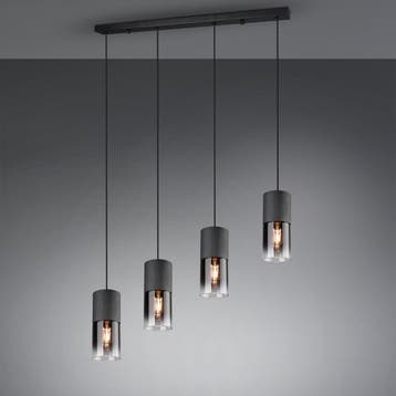 LED Hanglamp - Trion Roba - E27 Fitting - 4-lichts -, Ophalen of Verzenden, Nieuw, Metaal, Overige fittingen