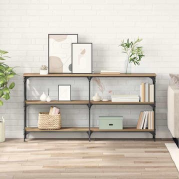 vidaXL Wandtafel Artisan Eiken 150 x 29 x 75 cm Geperst Hout, Minder dan 45 cm, Verzenden, Nieuw, 70 cm of meer
