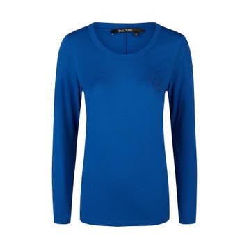 Marc Aurel • blauw shirt lange mouwen • 36, Kleding | Dames, Tops, Marc Aurel, Nieuw, Maat 36 (S), Verzenden