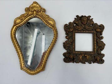 Lijst (2) - Hout - Lijst- en spiegelset, Antiek en Kunst