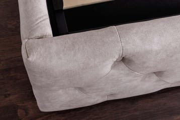 Bed PARIS 180x200cm CHESTERFIELD-look fluweel champagnebeige, Huis en Inrichting, Slaapkamer | Bedden, Ophalen of Verzenden, Nieuw