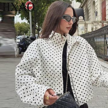 Dames Bomberjack met Polka Dots - Oversized Crop Jacket voor, Verzenden, Nieuw