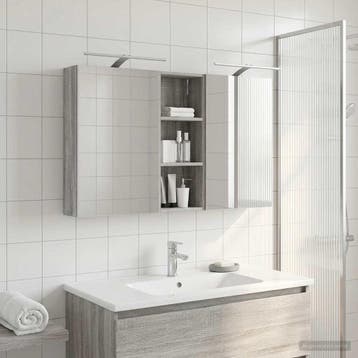 vidaXL Badkamerkastenset 3 st 130 x 14,5 x 70 cm Bewerkt, Huis en Inrichting, Tafels | Kaptafels, Verzenden, Nieuw