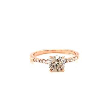 Ring - 14 karaat Roségoud, 14 kt. - 1.39ct. tw. Diamant, Sieraden, Tassen en Uiterlijk, Ringen, Nieuw
