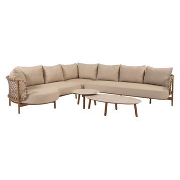 Salute Martinique modulaire hoek loungeset 5 delig keramiek, Ophalen of Verzenden, Nieuw