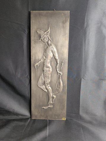 Harlekijn - Plaque - Tin, Antiek en Kunst