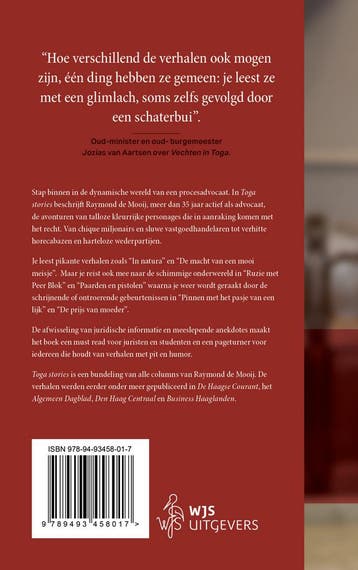 Toga stories 9789493458017 Raymond de Mooij, Boeken, Verzenden, Gelezen, Raymond de Mooij