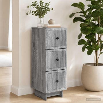vidaXL Ladenkast Grijs sonoma 33 x 34,5 x 90 cm Bewerkt hout, Huis en Inrichting, Kasten | Overige, Verzenden, Nieuw
