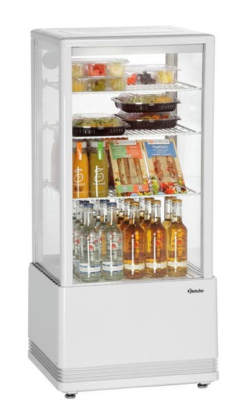 Bartscher Mini-koelvitrine 78L-WE/L | 445x400x985mm, Witgoed en Apparatuur, Ophalen of Verzenden, Nieuw