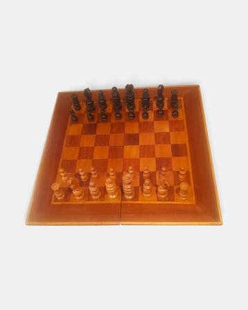 Schaakspel - XL Regencia años 60-70 - Hout, Antiek en Kunst