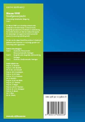 Blauwe VNW (Verzameling Nederlandse Wetgeving) / Educatieve, Verzenden, Zo goed als nieuw