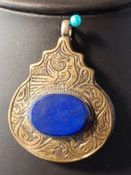 Apotropaïsche hanger - Zilver, Messing, Lapis Lazuli -
