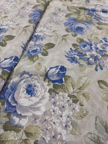 Meubelstof - 500 cm - 140 cm - Katoen roze blauw