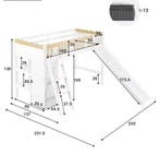 Hoog Kinderbed met Glijbaan en Opbergkast, Huis en Inrichting, Kasten | Overige, Verzenden, Nieuw