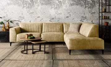 Hoekbank Aspen - hoekbanken - Beige, Nieuw, 150 cm of meer, Leer, 250 tot 300 cm