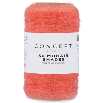 Katia Concept 50 Mohair Shades - 42 koraalrood - Mohair Ga, Ophalen of Verzenden, Nieuw