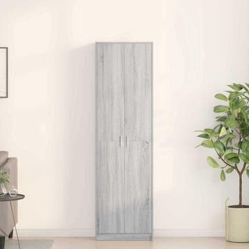 vidaXL Kledingkast Grijs Sonoma 55 x 25 x 189 cm Bewerkt, Verzenden, Nieuw