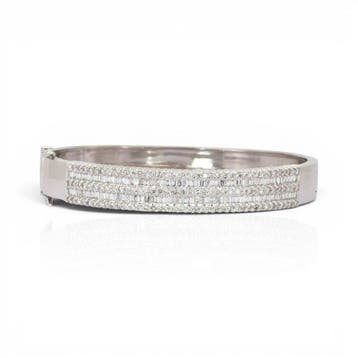 Armband - 18 karaat Witgoud - 5.22ct. tw. Diamant
