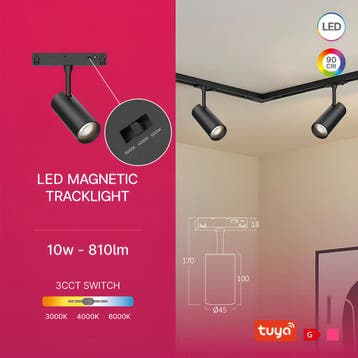48V Magnetische LED Railspot - Track Spot - Brinton Magni, Ophalen of Verzenden, Nieuw, Overige fittingen, Plafondspot of Wandspot
