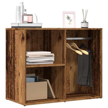 vidaXL Kledingkast 80x40x65 cm bewerkt hout oud houtkleurig, Verzenden, Nieuw