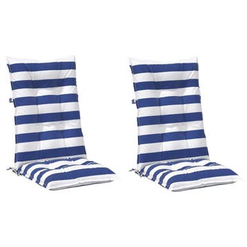 Buitenkussens Blauw/Wit | Tweedekansje | OP=OP, Tuin en Terras, Ophalen of Verzenden, Gebruikt
