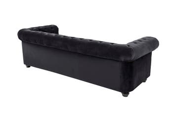 Bank CHESTERFIELD 205 cm, binnenvering, 3-zits, fluweel,, Ophalen of Verzenden, Nieuw