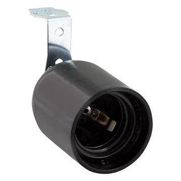 E27 fitting | Q-link (Haakse beugel, 60W, Zwart), Verzenden, Nieuw