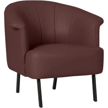 Leren fauteuil Embrace - Toledo Bordeaux (donkerrood), Huis en Inrichting, Eigentijds, Klassiek, Modern, Romantisch, Nieuw, Ophalen of Verzenden