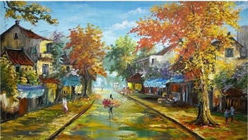 Hung Richard (1966) - Au coin dune rue 100 180 cm - No