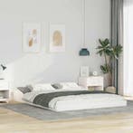 vidaXL Bedframe Wit 160 x 210 cm Massief grenenhout, Verzenden, Nieuw, Wit, Hout