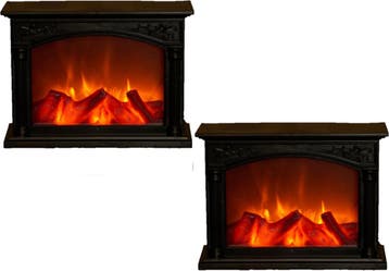Annas Collection LED sfeerhaard - zwart - L33 x B12 x H24, Ophalen of Verzenden, Zo goed als nieuw