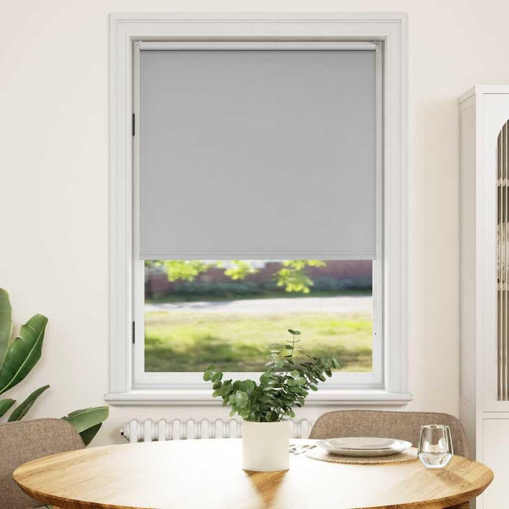 vidaXL Rolgordijn verduisterend 84,4 x 175 cm stofbreedte 80, Huis en Inrichting, Stoffering | Gordijnen en Lamellen, Grijs, Nieuw
