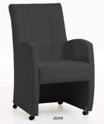 Eetkamerstoel Jean - eetkamerstoelen - Antraciet, Nieuw, Stof