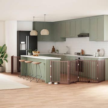 vidaXL Hondenhek inklapbaar 10 panelen 800 cm populierenhout, Verzenden, Nieuw