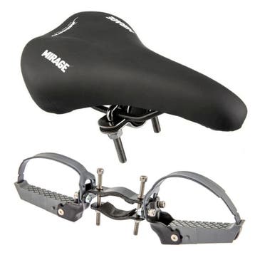 Mirage Buiszadel Set Herenfiets met Voetsteunen Herenfiets, Verzenden, Nieuw