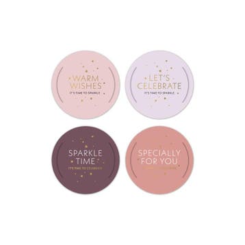 Set met 4 cadeaulabels rond (Sets, Kaarten & Labels), Ophalen of Verzenden, Nieuw