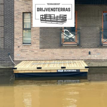 Terras Boot | 5 x 2,4 m | Drijvend Terras | Ponton | Vlot, Tot 10 pk, Elektrisch, Nieuw, Ophalen of Verzenden